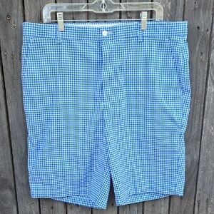Footjoy Blue Gingham Men's Shorts